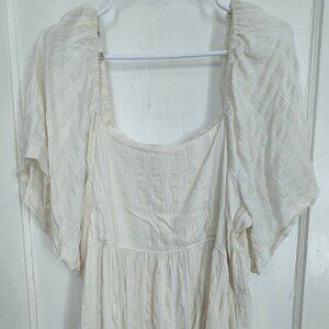 Able Flowy Cream Cotton Summer Dress, Size XXL
